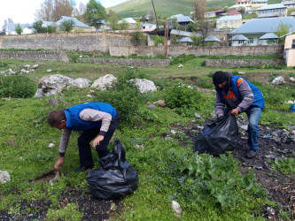 “Yaşıl dünya naminə həmrəylik ili” çərçivəsində Daşkəsən rayonunun Xoşbulaq kəndində təmizlik aksiyası keçirilib