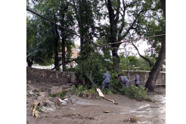 Daşkəsən rayonu ərazisində baş vermiş leysan xarakterli yağışlar fəsadlar törətmişdir.