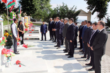 Daşkəsən Şəhidlər Xiyabanında Vətən müharibəsi şəhidi Quliyev Elvin Amil oğlunun ad günü qeyd edilib.