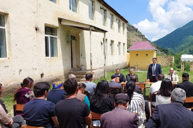 Daşkəsən rayonunun Alaxançallı kəndində “Fövqəladə hallarla bağlı davranış qaydaları” mövzusunda maarifləndirmə tədbiri keçirib