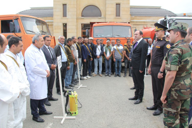 Daşkəsən rayonunda xəbərdarlıq və toplanış  üzrə mülki müdafiə məşqi keçirilib