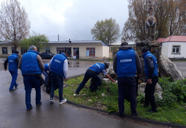 “Yaşıl dünya naminə həmrəylik ili” çərçivəsində Daşkəsən rayonunun Xoşbulaq kəndində təmizlik aksiyası keçirilib