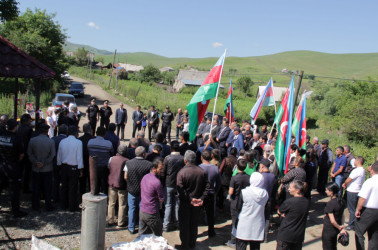 Vətən müharibəsi şəhidi Tacəddin Abbasovun  xatirəsinə inşa edilmiş ehsan bulağının açılışı olub