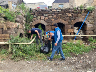 "Yaşıl dünya naminə həmrəylik ili" çərçivəsində növbəti təmizlik aksiyası  Quşçu kəndində keçirilib