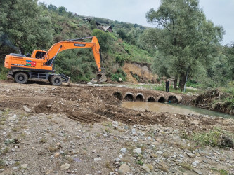 Daşkəsən rayonunda sel sularının ziyan vurduğu yollar və körpülər bərpa edilib