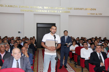 Daşkəsəndə İqtisadiyyat Nazirliyinin tabeliyində Sahibkarlığın İnkişafı Fondu sahibkarlarla görüş keçirib