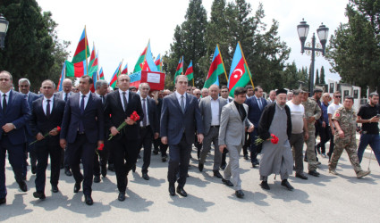 Birinci Qarabağ müharibəsində itkin düşdüyü hesab edilən və şəxsiyyəti müəyyənləşdirilən daşkəsənli şəhid Akif Abbasov dəfn olunub