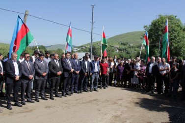 Vətən müharibəsi şəhidi Tacəddin Abbasovun  xatirəsinə inşa edilmiş ehsan bulağının açılışı olub