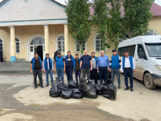 "Yaşıl dünya naminə həmrəylik ili" çərçivəsində növbəti təmizlik aksiyası  Quşçu kəndində keçirilib