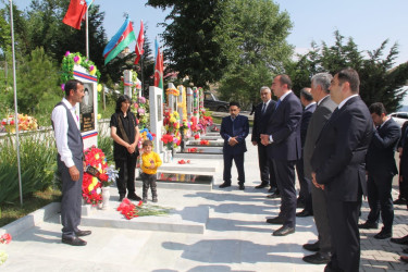 Daşkəsən Şəhidlər Xiyabanında Vətən müharibəsi şəhidi Quliyev Elvin Amil oğlunun ad günü qeyd edilib.