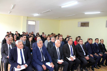 Daşkəsən Rayon İcra Hakimiyyətinin başçısı Orxan Abbasov 05.11.2025-ci il tarixdə Quşçu kəndində vətəndaşların səyyar qəbulunu keçirib