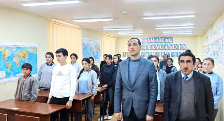 Daşkəsəndə “Konstitusiya və Suverenlik İli” çərçivəsində məktəblilərlə  "Şanlı Zəfər Tariximiz" adlı növbəti tədbirlər keçirilib
