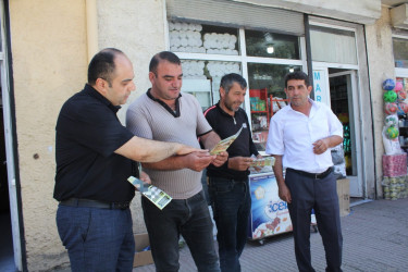 Daşkəsəndə əhalinin sosial xidmətlərlə təmin edilməsində ünvanlılığın artırılması məqsədilə mövcud sosial xidmətlər haqqında əhali arasında maarifləndirmə aparılır