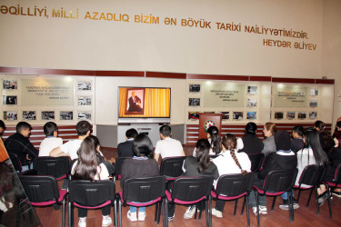 Daşkəsəndə Ulu Öndər Heydər Əliyevin anadan olmasının 102-ci ildönümünə həsr olunmuş tarix dərsləri keçirilib