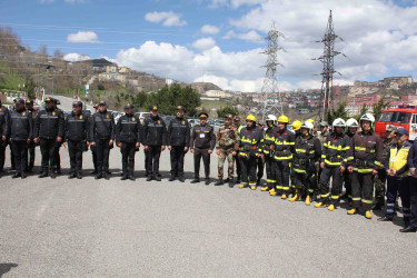 Daşkəsən rayon ərazi mülki müdafiə qüvvələri ilə xəbərdarlıq və toplanış məşqi keçirilib