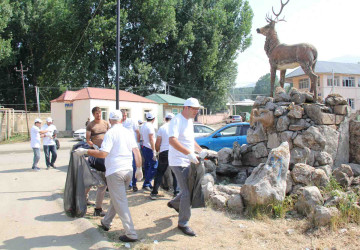 Daşkəsən rayonunun Xoşbulaq kəndində növbəti ekoloji aksiya keçirilib, maarifləndirmə aparılıb