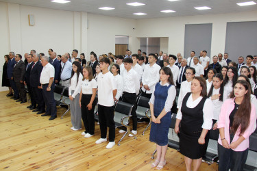 Daşkəsən Rayon İcra Hakimiyyətinin başçısı Orxan Abbasov ali məktəblərə qəbul olan məzunlarla görüşüb