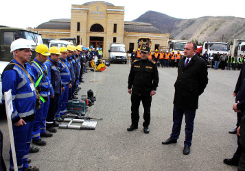 Daşkəsən rayon ərazi mülki müdafiə qüvvələri ilə xəbərdarlıq və toplanış məşqi keçirilib