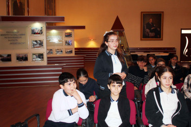 Daşkəsəndə Ulu Öndər Heydər Əliyevin anadan olmasının 103-cü il dönümünə həsr olunan növbəti tarix dərsi keçirilib