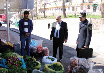 Daşkəsən rayonunda heyvan kəsimi və ət satışı məntəqələrində  sanitar-gigiyenik normalara riayət edilməsi və qanunsuz küçə ticarəti ilə bağlı monitorinqlər keçirilib