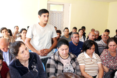 Daşkəsən Rayon İcra Hakimiyyətinin başçısı Orxan Abbasov 16.09.2026-cı il tarixdə Quşçu kəndində vətəndaşların növbəti səyyar qəbulunu keçirib