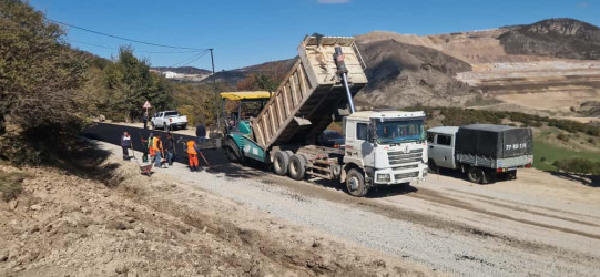 Daşkəsən rayon Quşçu-Çovdar-Çaykənd avtomobil yolunda əsaslı təmir işləri aparılıb