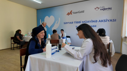 Daşkəsən Rayon İcra Hakimiyyətinin başçısı Orxan Abbasov “AzerGold” QSC-nin təşkil etdiyi növbəti səyyar tibbi müayinə aksiyası ilə yerində tanış olub