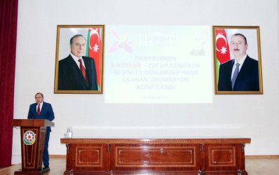 Daşkəsəndə 8 Noyabr – Zəfər Gününün beşinci ildönümünə həsr olunan ümumrayon konfransı keçirilib
