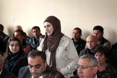 Daşkəsən Rayon İcra Hakimiyyətinin başçısı Orxan Abbasov 05.05.2026-cı il tarixdə Yuxarı Daşkəsən qəsəbəsində vətəndaşların növbəti səyyar qəbulunu keçirib