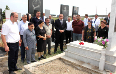 Daşkəsənli Vətən müharibəsi şəhidi Pərviz Ələsgərovun anası Aybəniz Ələsgərova torpağa tapşırılıb