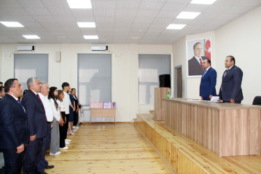 Daşkəsən Rayon İcra Hakimiyyətinin başçısı Orxan Abbasov ali məktəblərə qəbul olan məzunlarla görüşüb