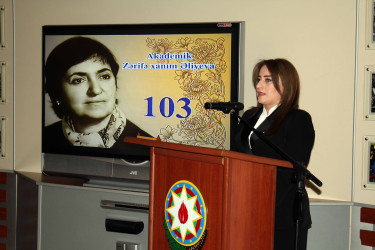 Daşkəsəndə görkəmli oftalmoloq-alim, akademik Zərifə xanım Əliyevanın anadan olmasının 103-cü ildönümü qeyd olunub