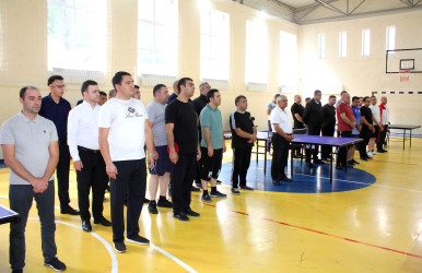 Daşkəsəndə "Şəhərslama və Memarlıq İli"nə həsr olunan rayonun idarə, müəssisə və təşkilatları arasında stolüstü tennis turniri keçirilib