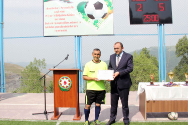 Daşkəsəndə “Konstitusiya və Suverenlik İli” çərçivəsində 15 İyun – Milli Qurtuluş Gününə həsr olunan minifutbol üzrə rayon turniri başa çatıb, qaliblər təltif olunub