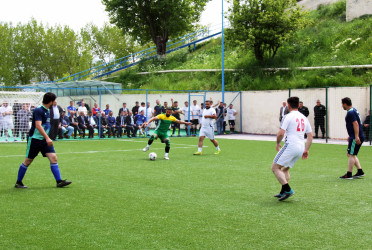 Daşkəsəndə “Konstitusiya və Suverenlik İli” çərçivəsində 15 İyun – Milli Qurtuluş Gününə həsr olunan minifutbol üzrə rayon turnirinin açılış mərasimi keçirilib və oyunlara strat verilib