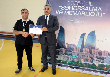 Daşkəsəndə "Şəhərslama və Memarlıq İli"nə həsr olunan rayonun idarə, müəssisə və təşkilatları arasında stolüstü tennis turniri keçirilib