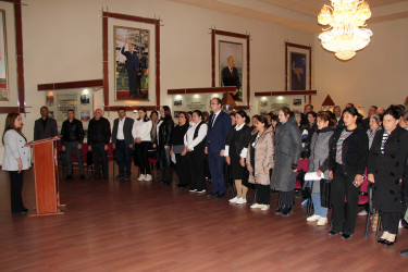 Daşkəsən rayon Heydər Əliyev Mərkəzində “Ümummilli Lider Heydər Əliyev müstəqil Azərbaycan Konstitusiyasının müəllifidir” mövzusunda toplantı keçirilib