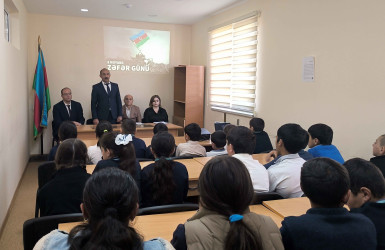 Daşkəsəndə “Konstitusiya və Suverenlik İli” çərçivəsində məktəblilərlə  "Şanlı Zəfər Tariximiz" adlı növbəti tədbirlər keçirilib