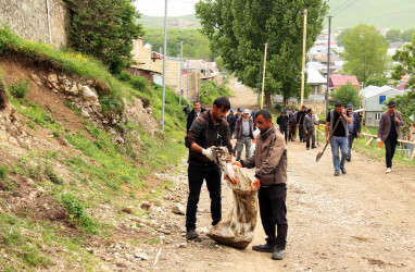 Daşkəsən rayonunun Xoşbulaq kəndində “Konstitusiya və Suverenlik İli” çərçivəsində növbəti geniş təmizlik aksiyası təşkil olunub