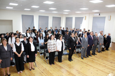 Daşkəsən Rayon İcra Hakimiyyətinin başçısı Orxan Abbasov tələbə adını qazanmış məzunlarla görüşüb