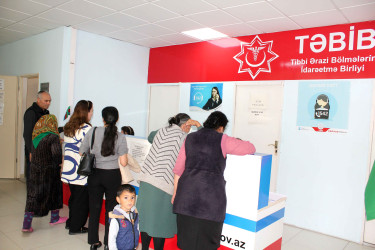 Daşkəsəndə “Həmkardan həmkara qayğı ilə!” layihəsinə əsasən əhalinin tibbi müayinəsi günlərinə başlanıb