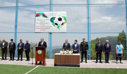 Daşkəsəndə “Konstitusiya və Suverenlik İli” çərçivəsində 15 İyun – Milli Qurtuluş Gününə həsr olunan minifutbol üzrə rayon turnirinin açılış mərasimi keçirilib və oyunlara strat verilib