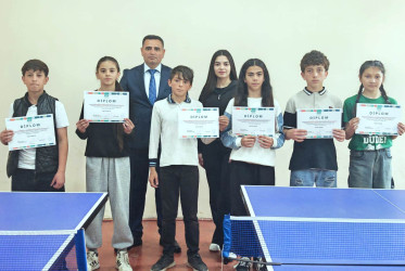 Daşkəsəndə "Konstitusiya və Suverenlik İli" çərçivəsində 28 May – Müstəqillik Gününə həsr olunan stolüstü tennis üzrə yeniyetmələr arasında rayon birinciliyi yekunlaşıb