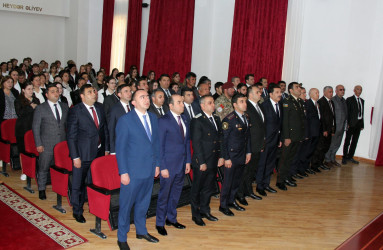 Daşkəsəndə Ümummilli Lider Heydər Əliyevin anadan olmasının 102-ci ildönümü münasibətilə ümumrayon toplantısı keçirilib, ağacəkmə aksiyası təşkil olunub